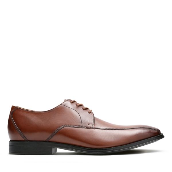 Clarks Mens Gilman Mode Wide Fit Shoes Dark Brown | CA-7680251